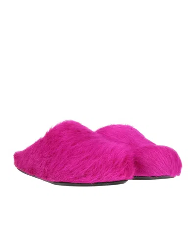Marni Solid Color Mules In Pink