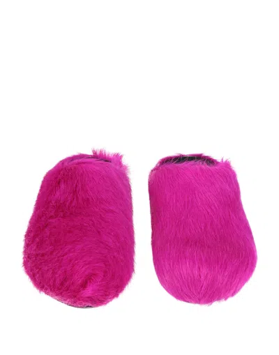Marni Solid Color Mules In Pink