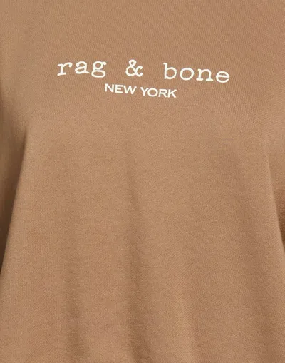 Rag & Bone Solid Color Printed Sweatshirt In Brown