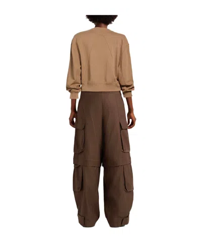 Rag & Bone Solid Color Printed Sweatshirt In Brown