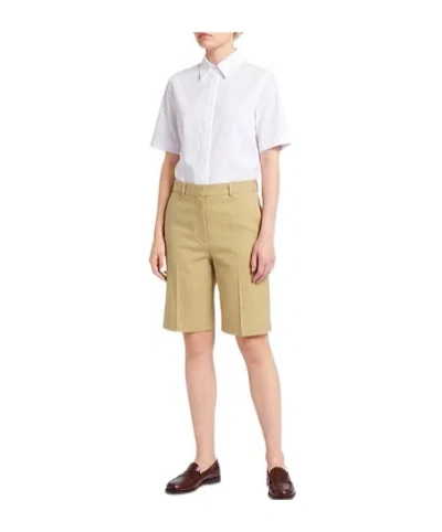 Sportmax Minimal Solid Shorts In Neutral