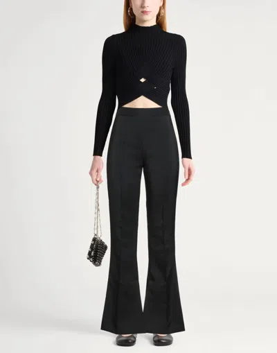 Marni Solid Color Flared Pants In Black