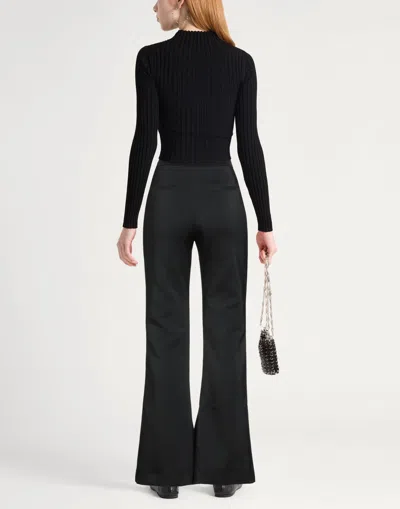 Marni Solid Color Flared Pants In Black