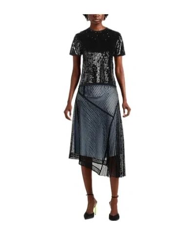Max Mara Minimalist Solid Wool Short-sleeve Top In Black