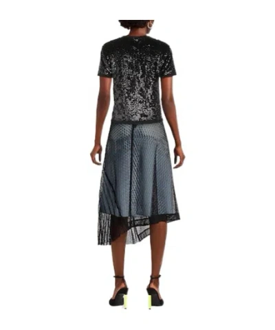 Max Mara Minimalist Solid Wool Short-sleeve Top In Black