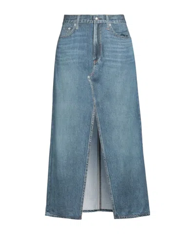 Rag & Bone Denim Pencil Skirt In Blue