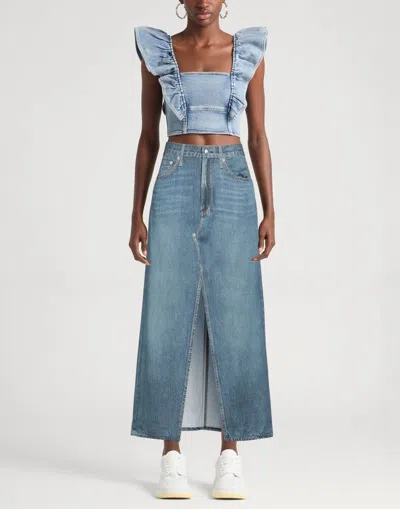 Rag & Bone Denim Pencil Skirt In Blue