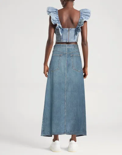 Rag & Bone Denim Pencil Skirt In Blue