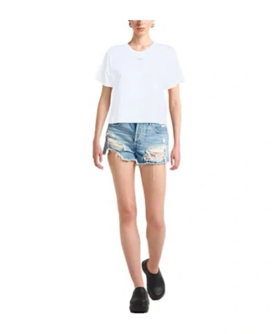 Diesel Solid Color Short Sleeve T-shirt In White