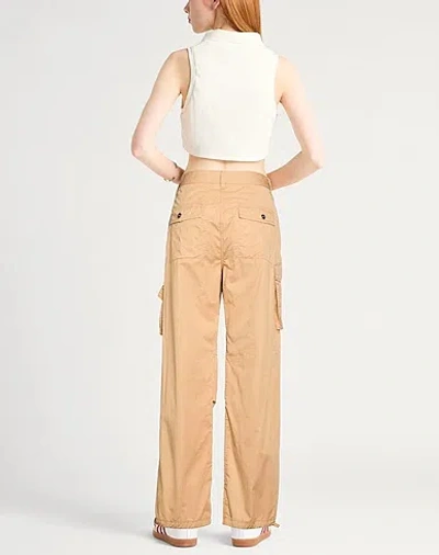 Ganni Minimalist Solid Color Cargo Pants In Neutral