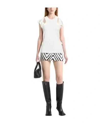 Isabel Marant Solid Crew Neck Short Sleeve T-shirt In White