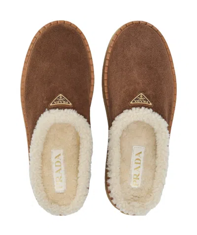 Prada Simple Mules In Brown