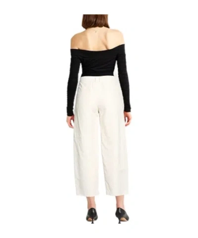 Max Mara Elastic Boot-shaped Pants In White