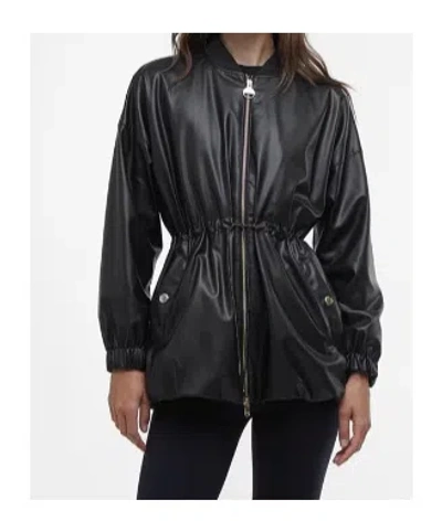 Barbour Riley Leather Jacket In Black