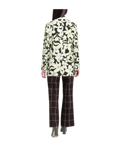Max Mara Floral Lily Print Blazer In Multi