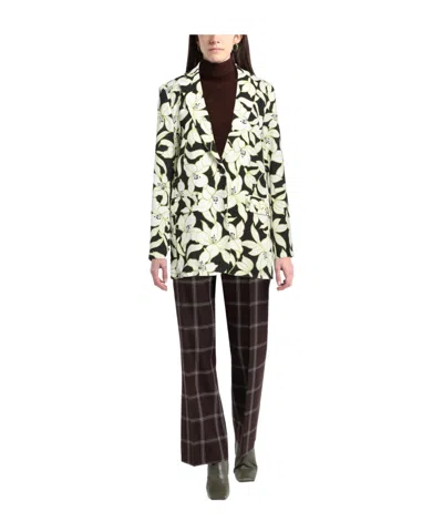 Max Mara Floral Lily Print Blazer In Multi