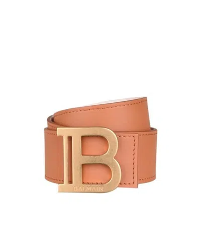 Balmain Double-sided Belt In Brown
