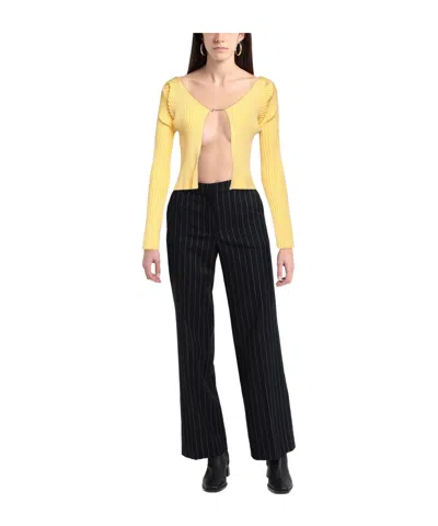 Jacquemus Solid Color Jumpers In Yellow