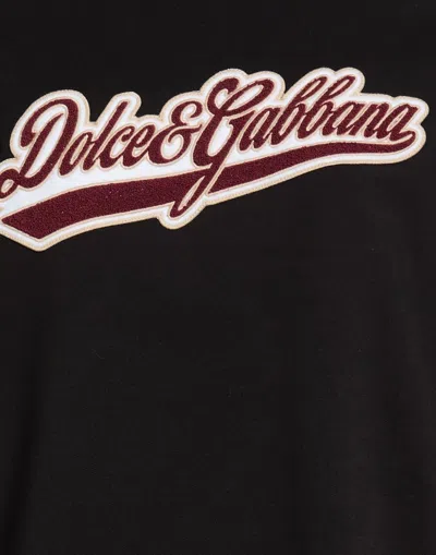 Dolce & Gabbana Solid Color Sweatshirt In Black