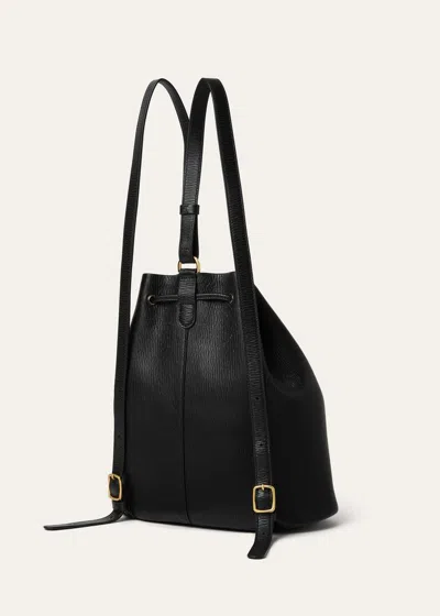 Loro Piana Extra Drawstring L27 Backpack In Black