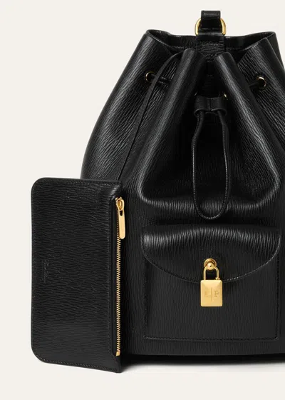 Loro Piana Extra Drawstring L27 Backpack In Black