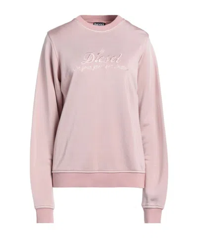 Diesel Solid Color Sweatshirt In Pink