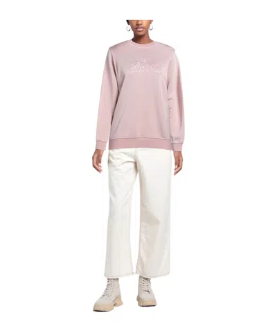 Diesel Solid Color Sweatshirt In Pink