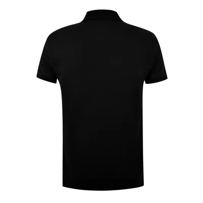 Balmain Monogram Short-sleeved Polo T-shirt In Black