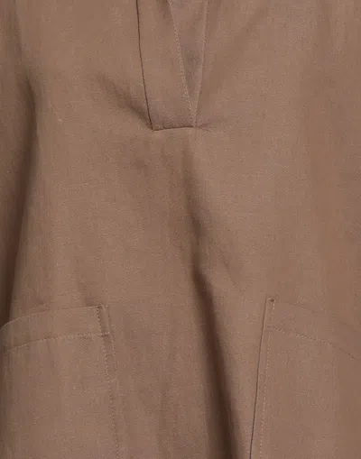 Max Mara Solid Color Long-sleeve Coat In Brown