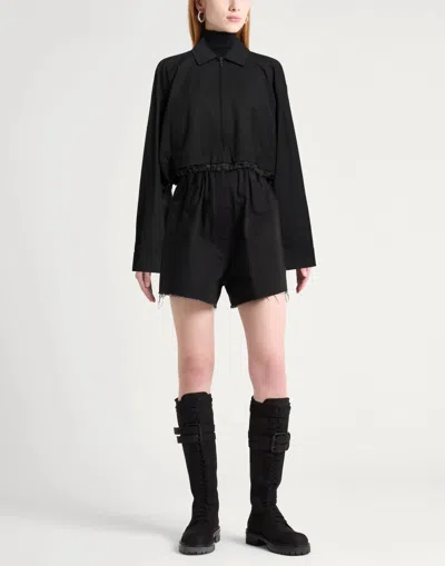 Diesel Solid Color Casual Jacket In Black