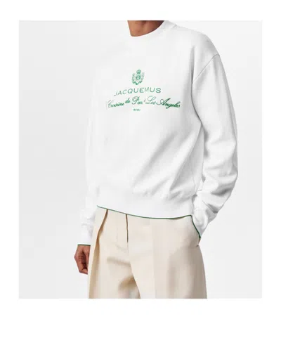 Jacquemus Long Sleeve Sweatshirt In White