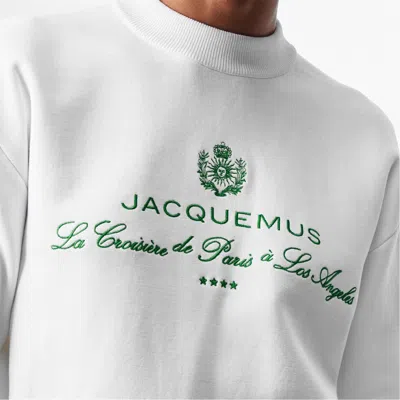 Jacquemus Long Sleeve Sweatshirt In White