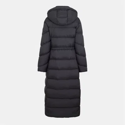 Moose Knuckles Long Down Jacket In Black