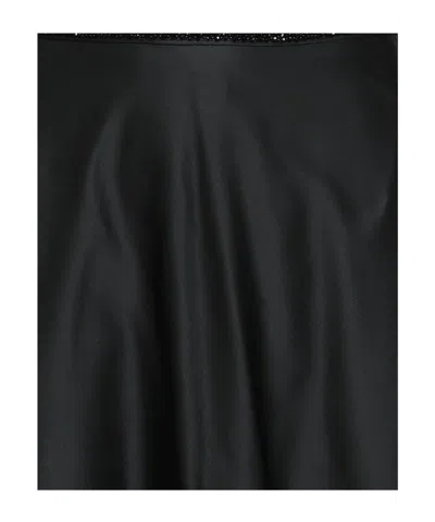 Max Mara Versatile Solid Taffeta Skirt In Black