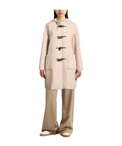 Maxco. Solid Color Duffle Coats In Pink