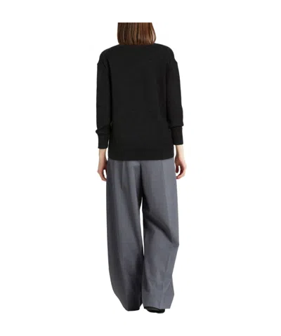 Max Mara Medium-thick Wool Knitted Sweater In Black