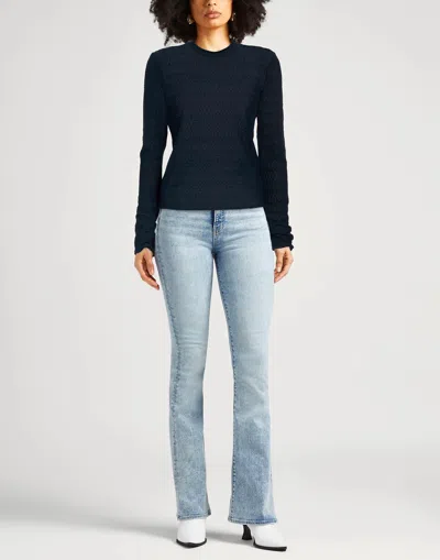 Rag & Bone Solid Color Versatile Knit Sweater In Blue