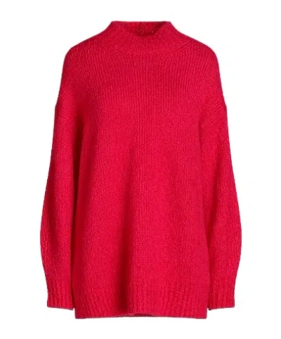 Isabel Marant Solid Turtleneck Knit Sweater In Red