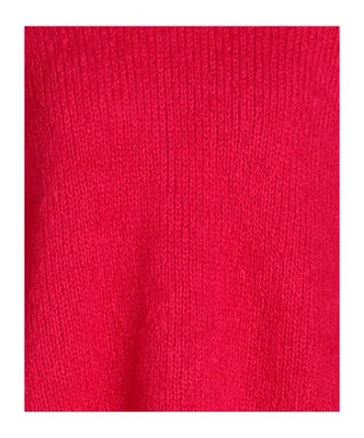 Isabel Marant Solid Turtleneck Knit Sweater In Red