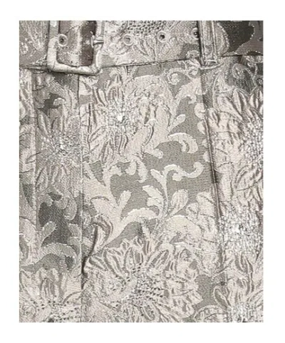 Max Mara Patterned Straight-leg Pants In Gray