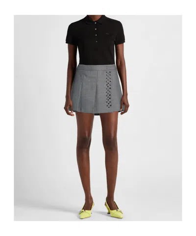Maxco. Rhinestone Mini Skirt In Gray