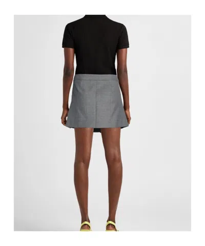 Maxco. Rhinestone Mini Skirt In Gray