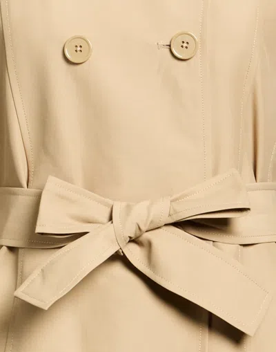 Maxco. Classic Solid Color Trench Coat In Nude