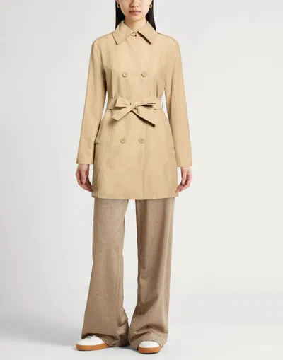 Maxco. Classic Solid Color Trench Coat In Nude