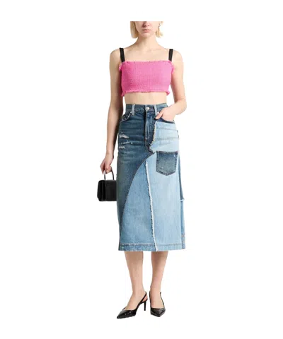 Dolce & Gabbana Solid Colour Tops In Pink