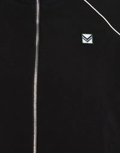 Tory Burch Chevron-patch Jacket In Black