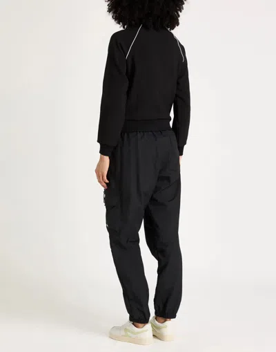 Tory Burch Chevron-patch Jacket In Black