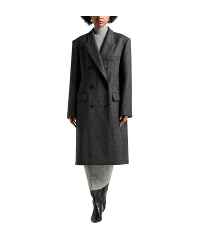 Isabel Marant Double- Wool Coat In Black