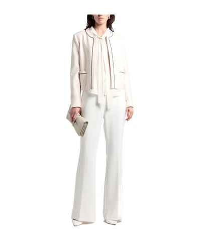 Max Mara Solid Color Jackets In White