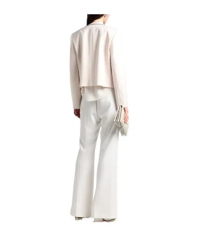 Max Mara Solid Color Jackets In White